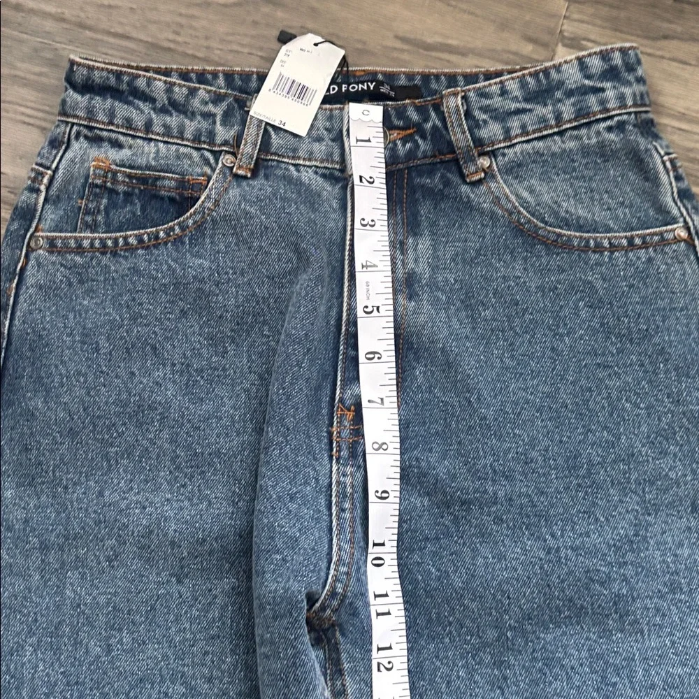 Wild Pony | NWT High-Rise Straight Leg Jeans - Light Blue Mom Jean Size 34 - Picture 5 of 13